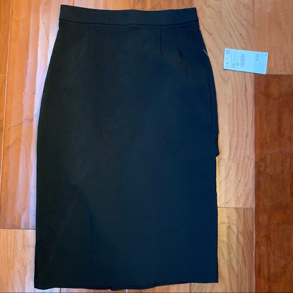 Black long pencil skirt